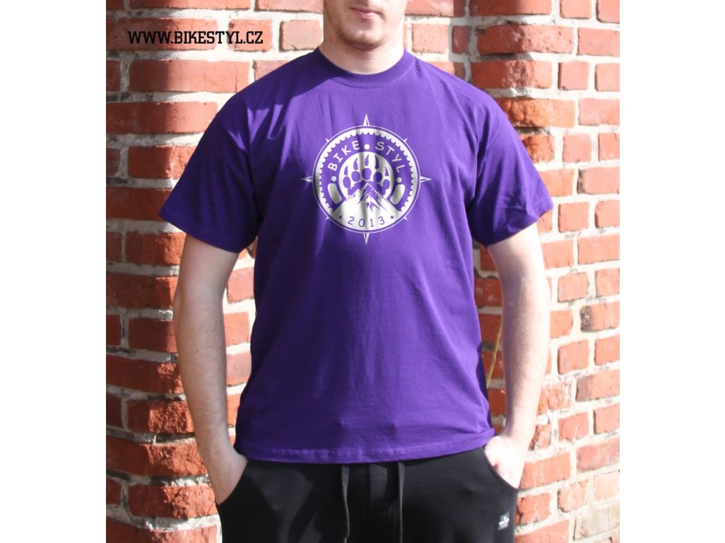pánské tričko Bikestyl purple