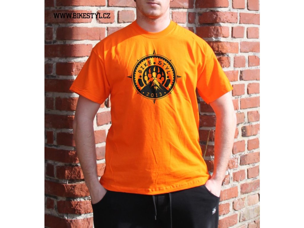 pánské tričko Bikestyl orange