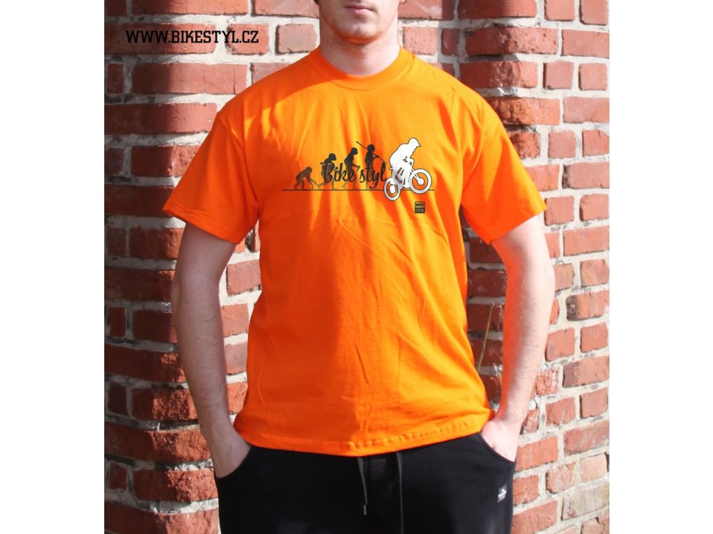 pánské tričko Bike Evolution bikestyl orange
