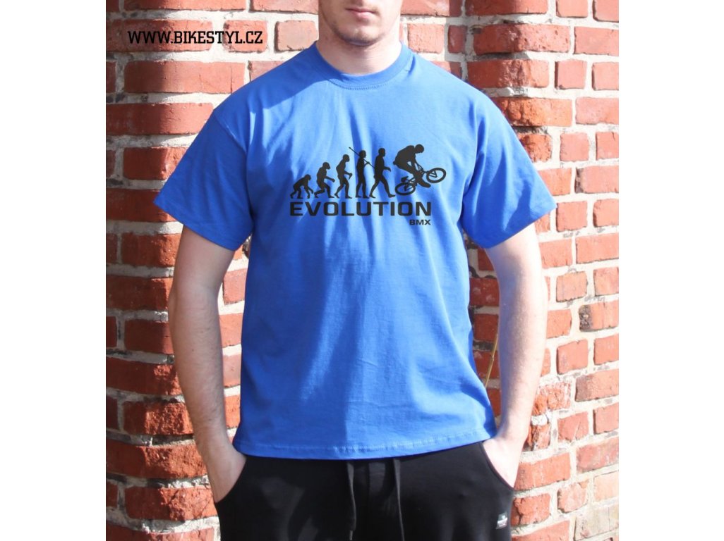 pánské tričko BMX Evolution bikestyl blue