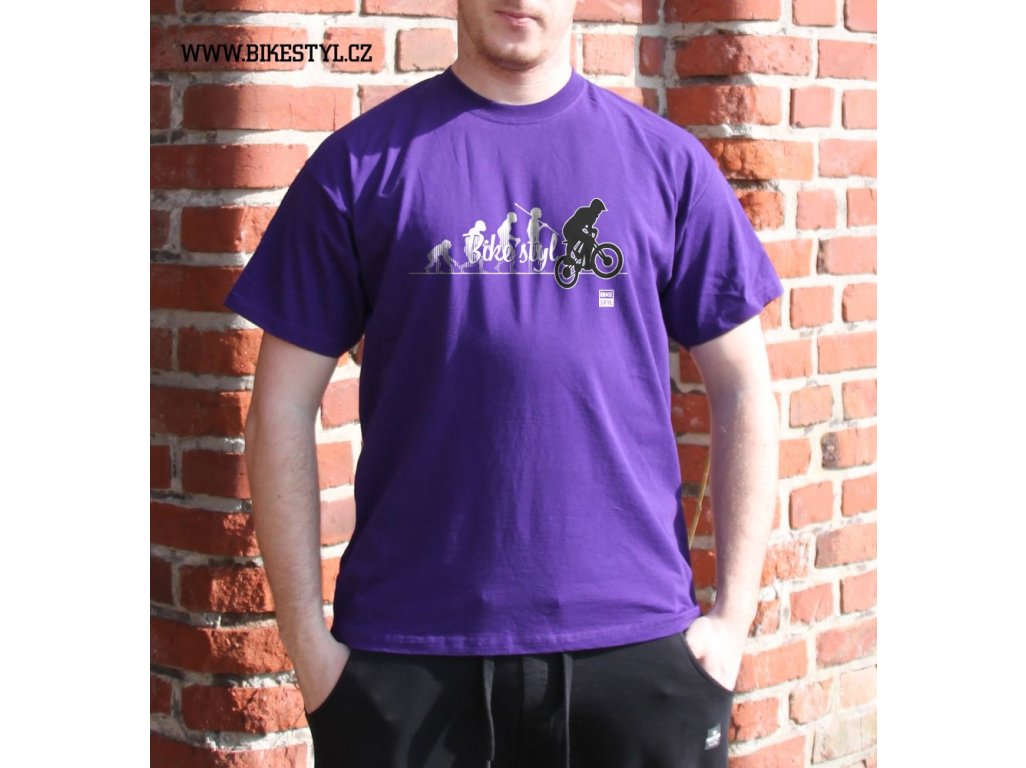 pánské tričko Bike Evolution bikestyl purple