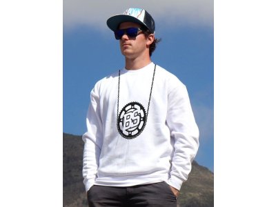 mikina Bike Style unisex white hoodie