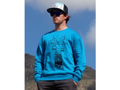 mikina Bikepark unisex blue hoodie