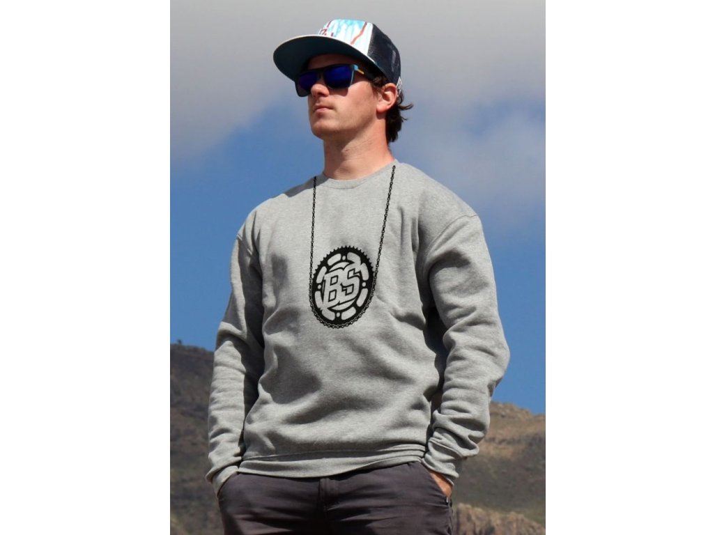 mikina Bike Style unisex grey hoodie