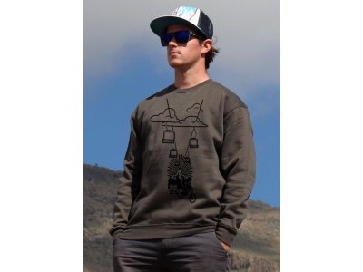 mikina Bikepark unisex dark grey hoodie