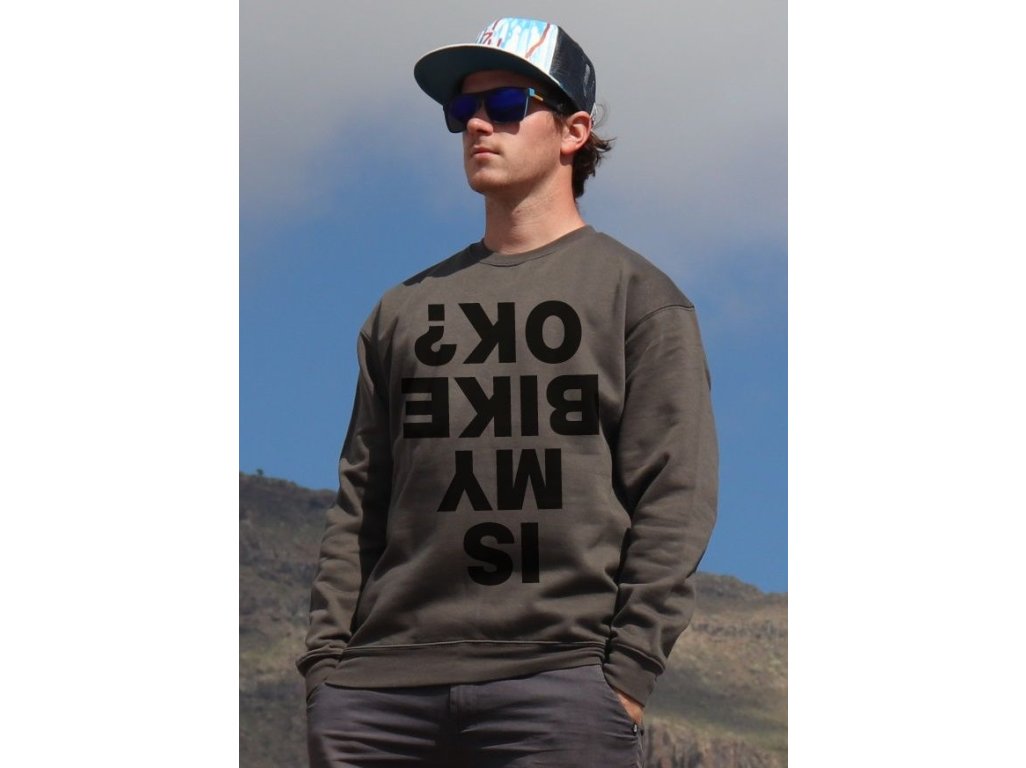 mikina Is my bike ok? unisex dark grey hoodie