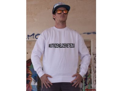 pánská mikina utrzenejzeretezu unisex hoodie white