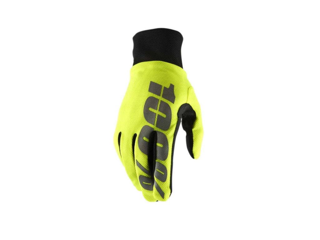 100 Percent HYDROMATIC WATERPROOF GLOVE neon yellow