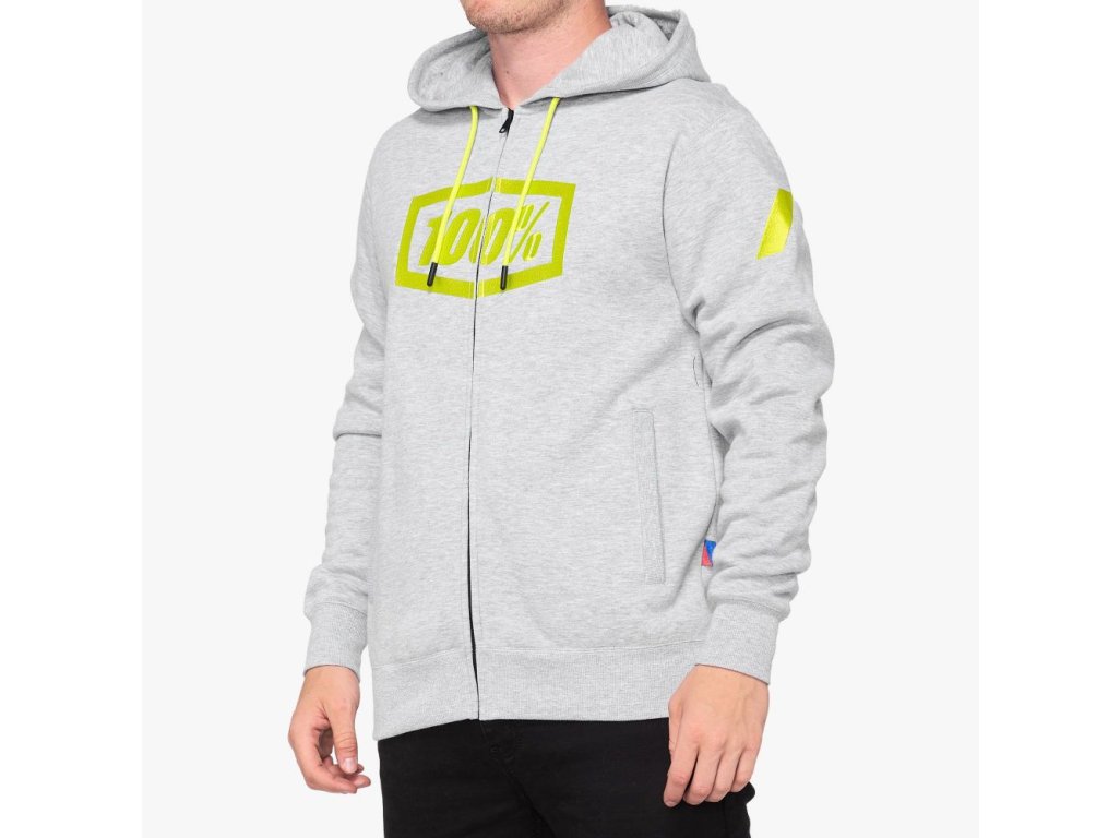 Pánská mikina 100% Syndicate hooded zip sweatshirt grey geather