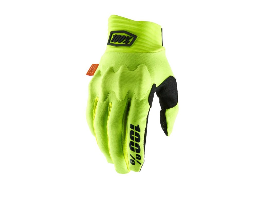 100% rukavice Cognito gloves fluo yellow-black