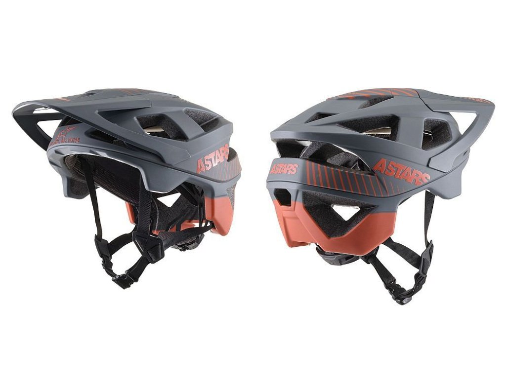 Alpinestars Vector PRO Delta Helma - Cool Gray Brick Red