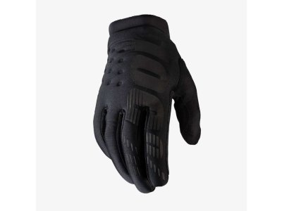 100% rukavice BRISKER GLOVES BLACK-GREY YOUTH