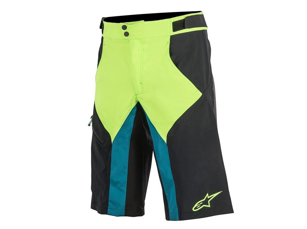 Alpinestars Outrider BASE WR Shorts Black Bright Green