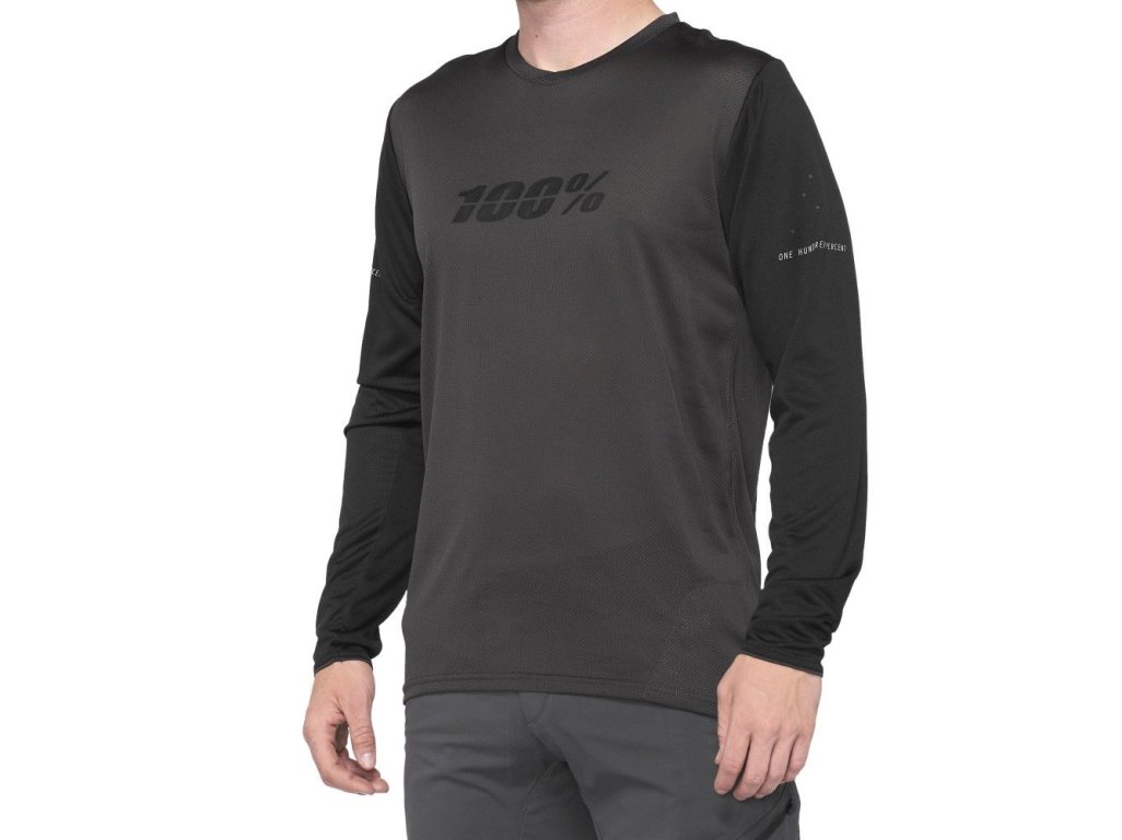 dres 100% RIDECAMP JERSEY SLEEVE BLACK/CHARCOAL