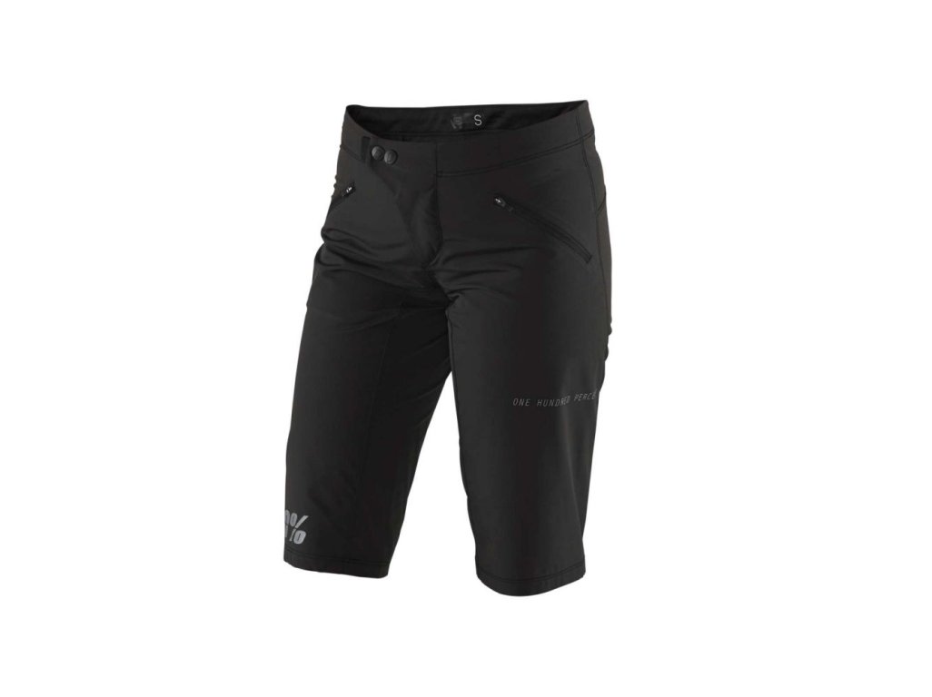 100% RIDECAMP WOMENS SHORTS BLACK kraťasy