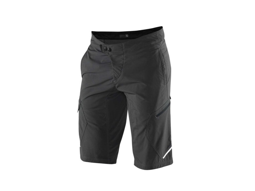 100% RIDECAMP SHORTS CHARCOAL kraťasy