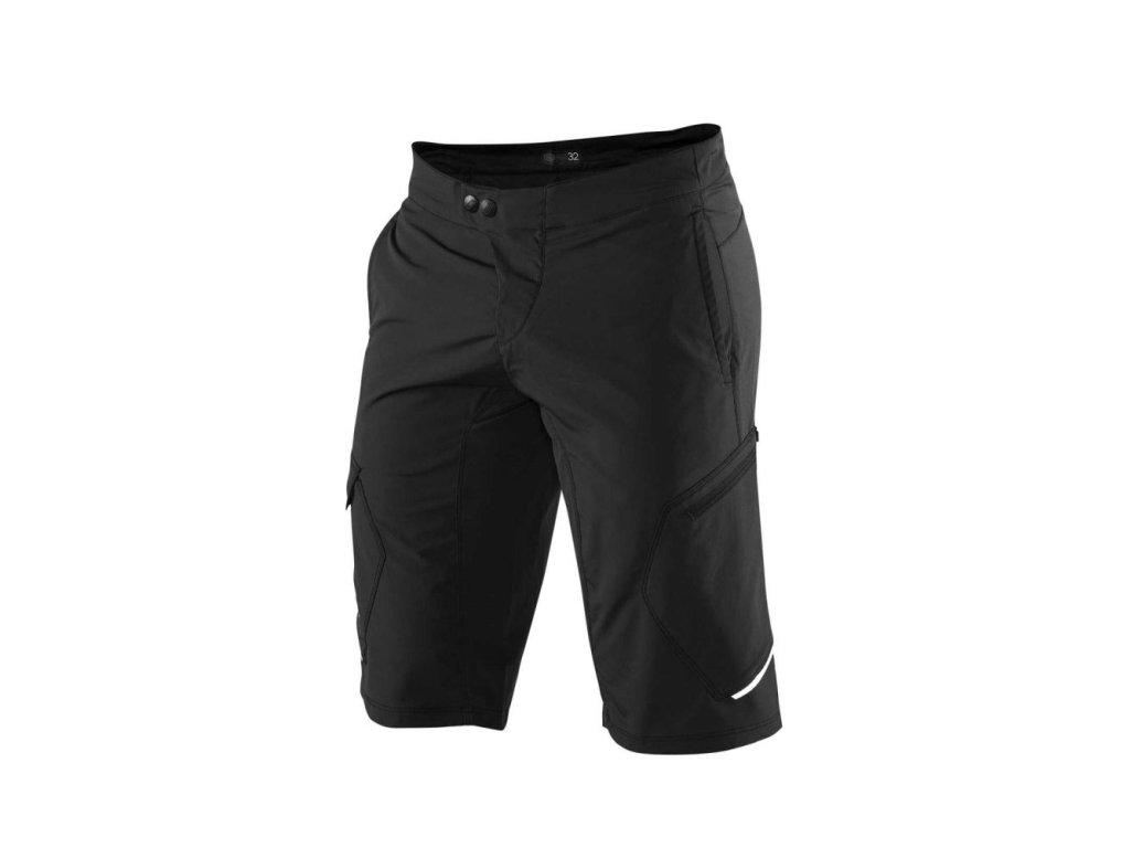 100% RIDECAMP SHORTS BLACK kraťasy