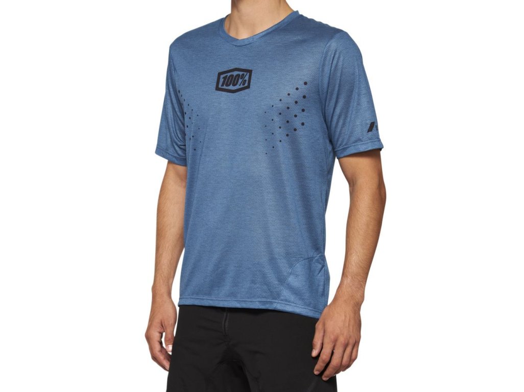 100 Percent dres AIRMATIC MESH Short Sleeve Jersey Slate Blue - XL