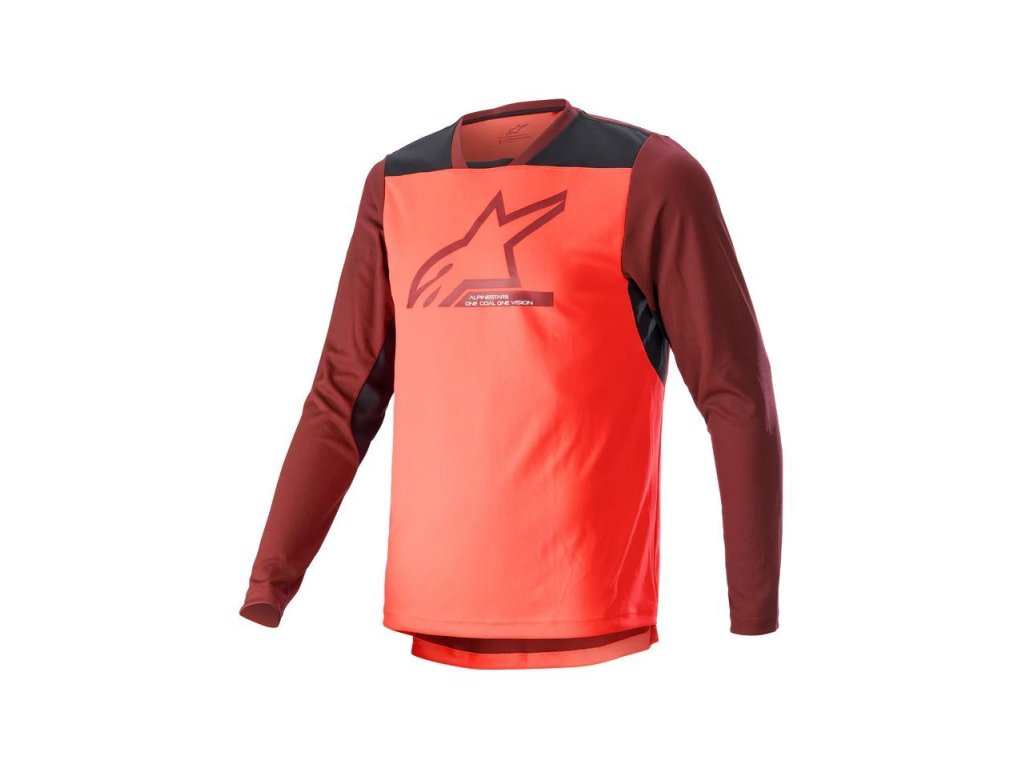 ALPINESTARS DROP 6.0 V2 L/S JERSEY DRES CORAL FLUO/BLACK