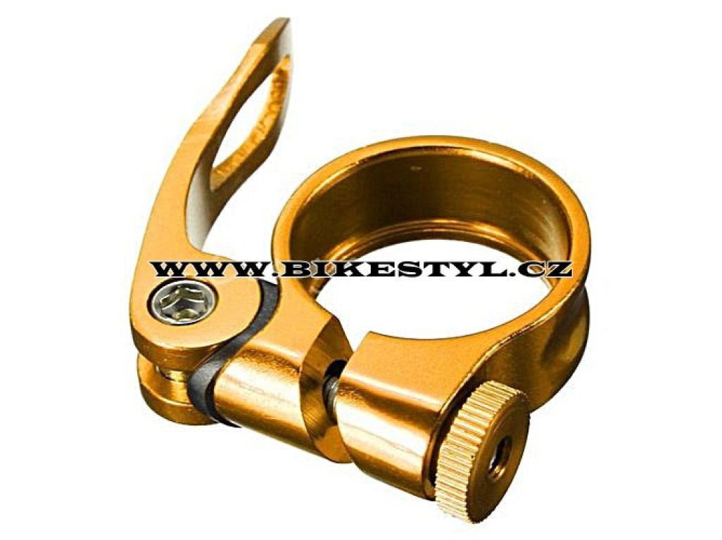 Sedlová objímka 31,8 mm Bengal zlatá