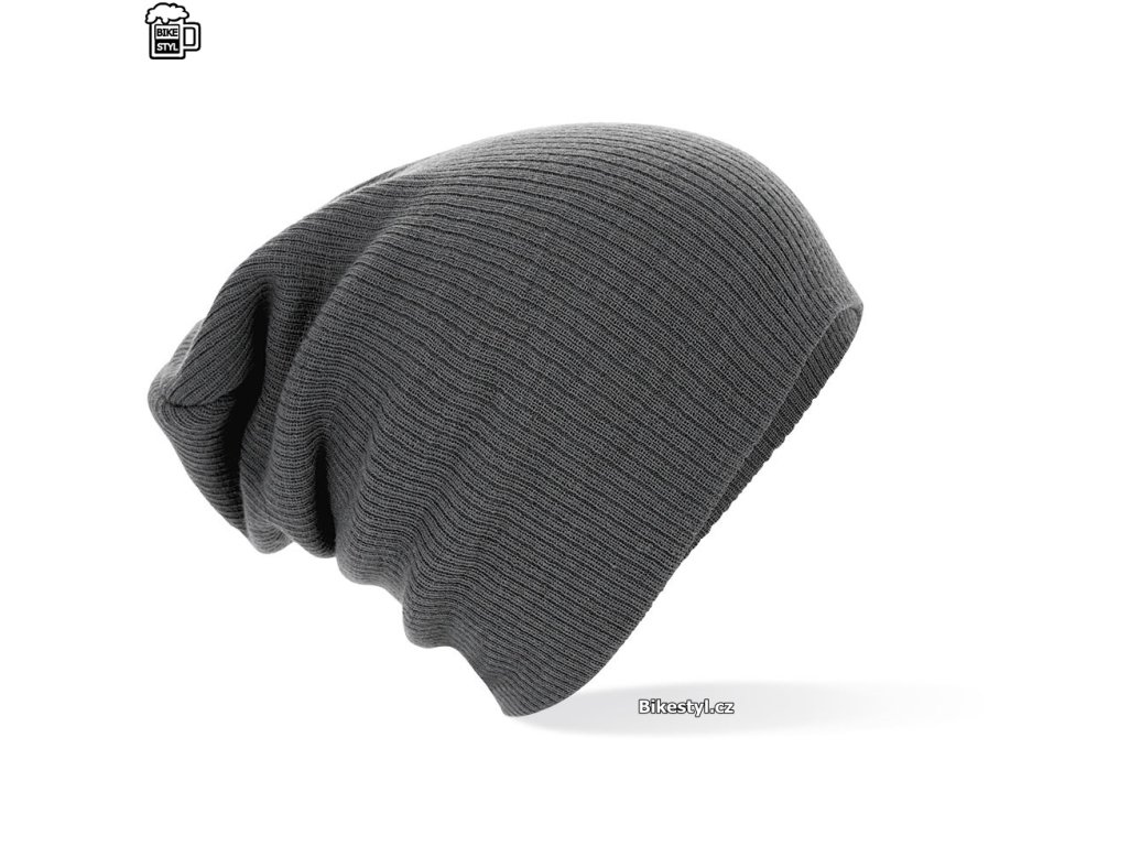 Zimní pletená čepice unisex šedá