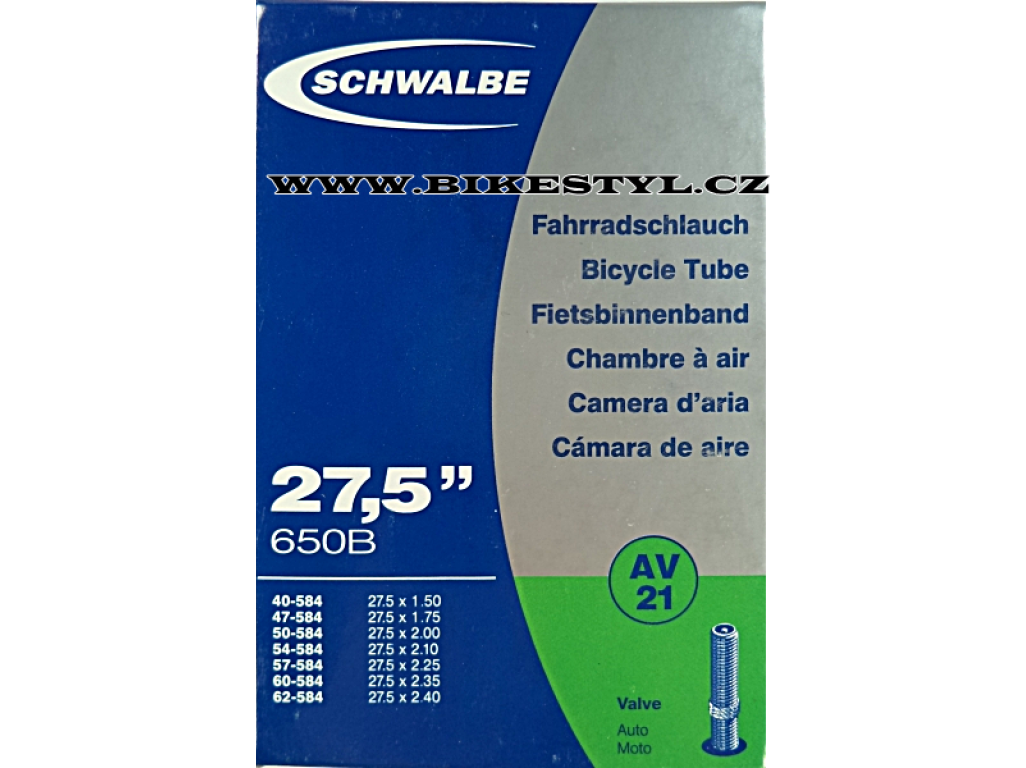 DUŠE SCHWALBE 27.5 1.5-2.4 AV21