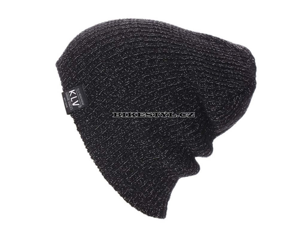 Zimní pletená čepice KLV black