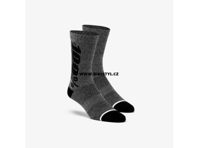 100% ponožky Rythym Merino Charcoal Heather L/XL