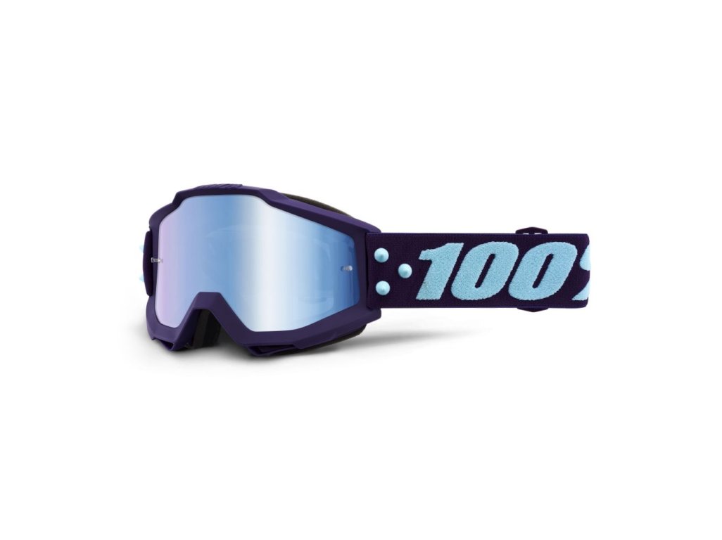 motokrosové brýle 100% Accuri Maneuver modrá zrcadlová skla + čirá skla