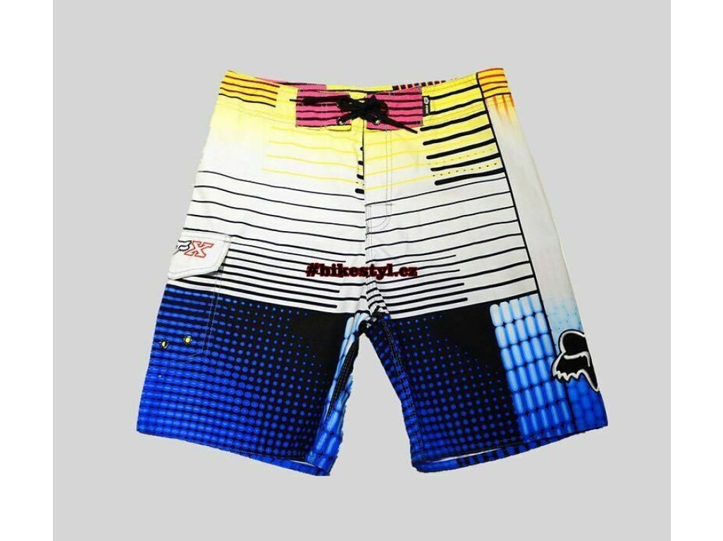 Fox Racing pánské plavky boardshorts yellow blue 36