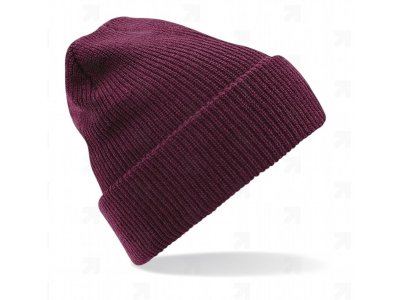 Zimní pletená čepice burgundy