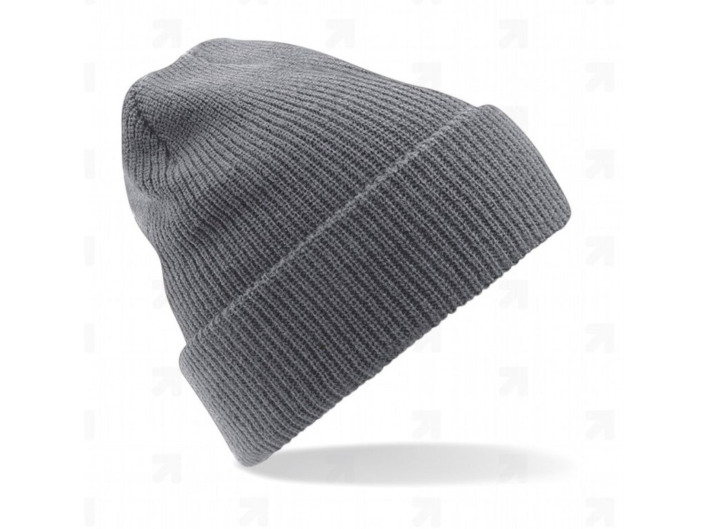 Zimní pletená čepice grey