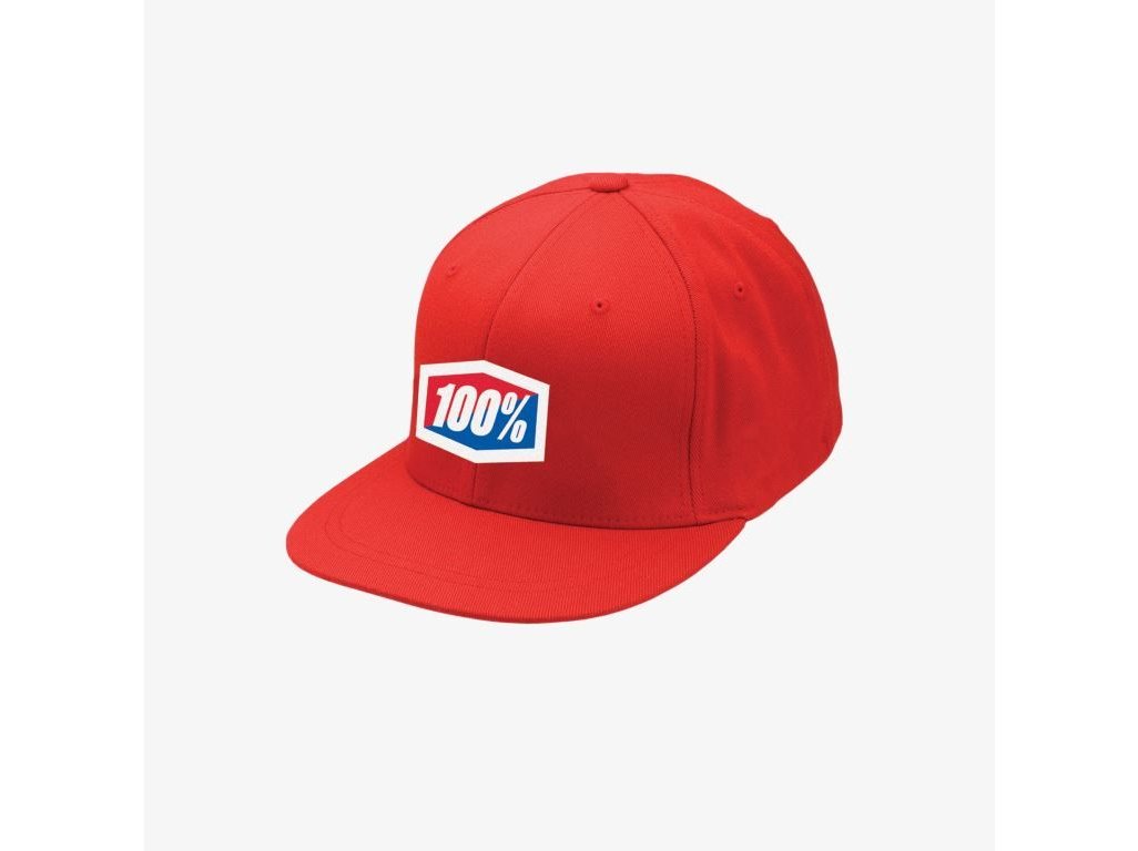 Kšiltovka 100% Essential j-Fit Flexfit red Snapback