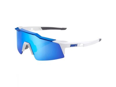 sluneční brýle 100 Percent Speedcraft SL - matte white metallic blue . hiper blue multipayer mirror lens