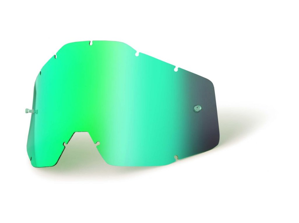 100% náhradní sklo Racecraft/Accuri/Strata replacement lens green mirror anti-fog