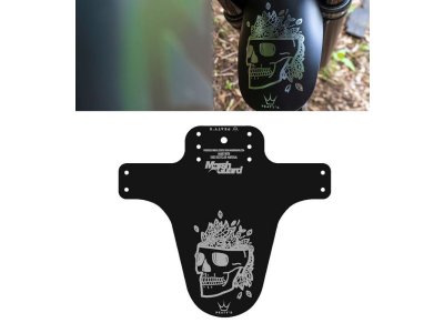 Peaty\'s Mud Guard - přední blatník - Skull Chrome (MarshGuard)