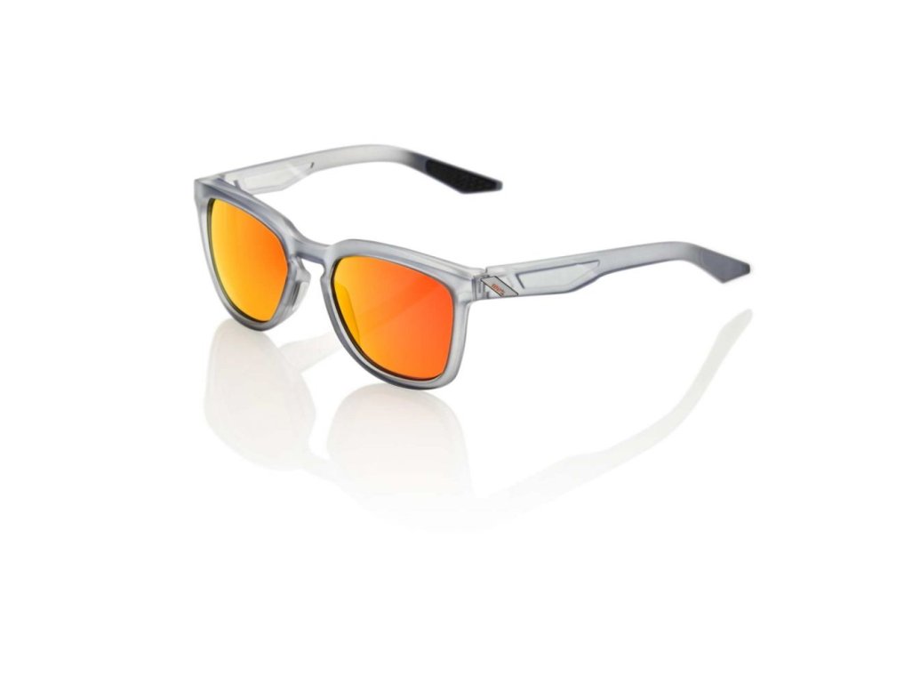 sluneční brýle 100 Percent Hudson soft tact translucent crystal grey - hiper red multiplayer mirror