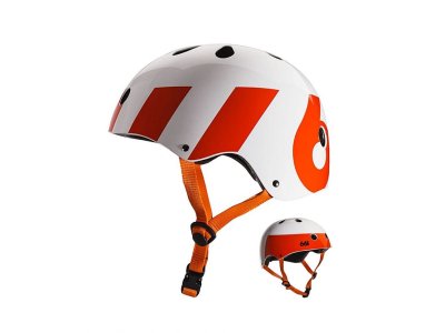 661 Dirt Lid - White Orange helma