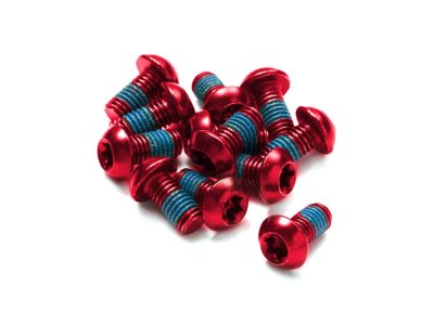 Šrouby na kotouče Reverse Steel M5 x 10 mm, Torx 25, 12 ks Red