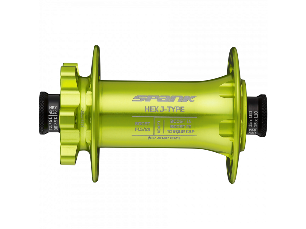 HEX J-TYPE Boost F15/20 Front  Hub Green