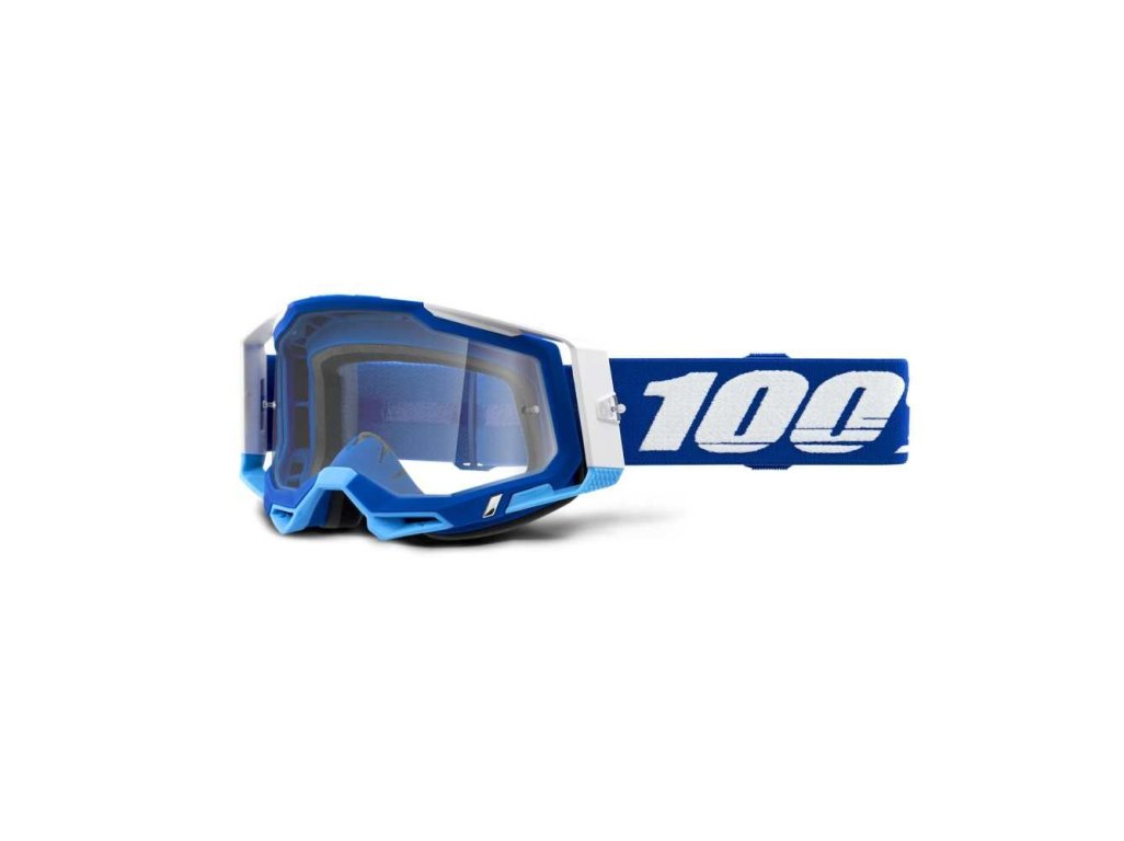 100% brýle RACECRAFT 2 goggle blue clear lens