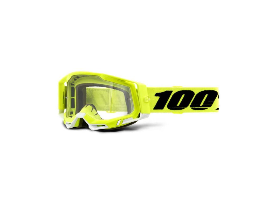 100% brýle RACECRAFT 2 goggle yellow clear lens