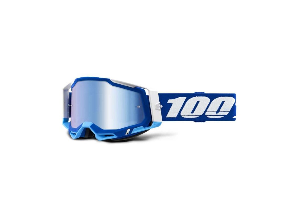 100% brýle RACECRAFT 2 goggle mirror blue clear lens
