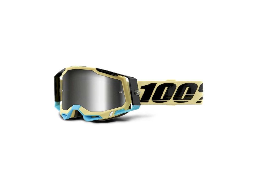 100% brýle RACECRAFT 2 goggle AIRBLAST MIRROR SILVER lens