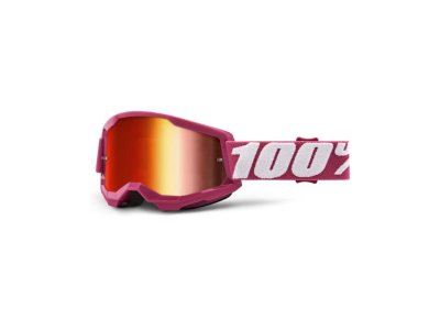 100% brýle motokrosové Strata 2 FLETCHER - MIRROR RED LENS