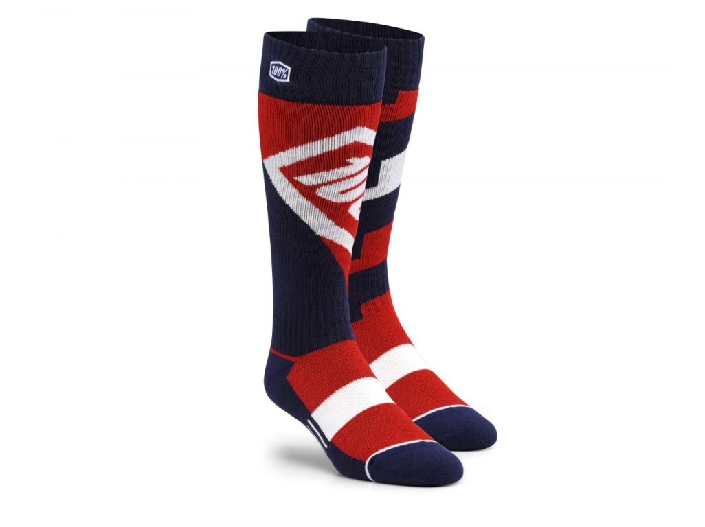 100% ponožky TORQUE COMFORT MOTO SOCKS RED