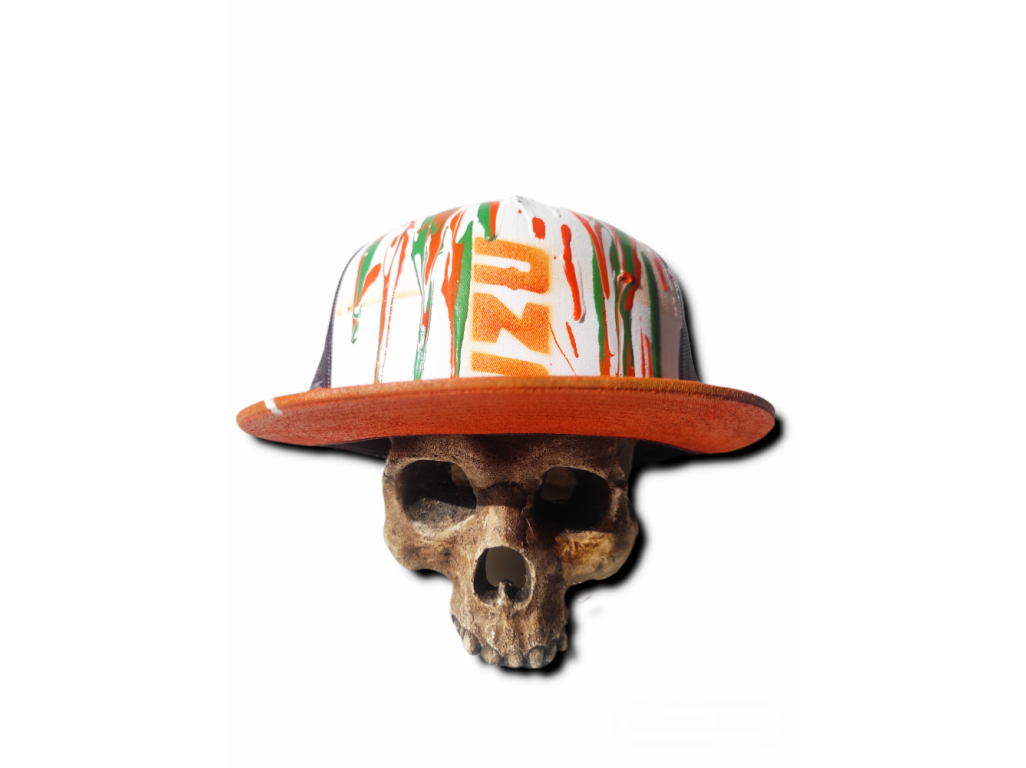 Kšiltovka UZU original snapback brown orange