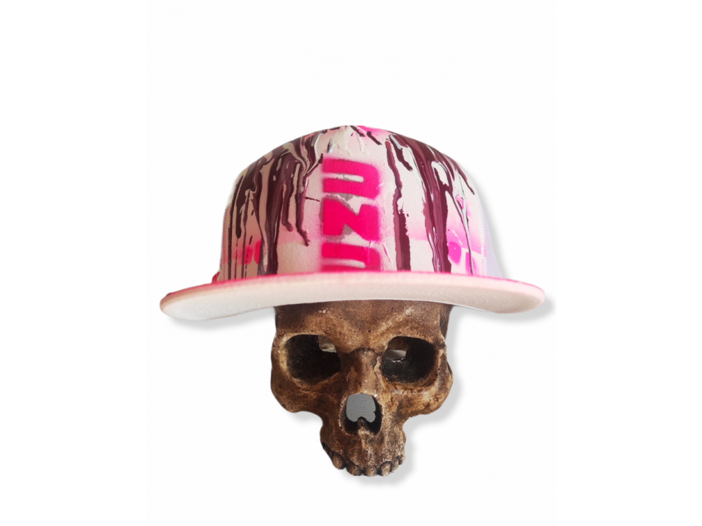 Kšiltovka UZU original snapback white pink