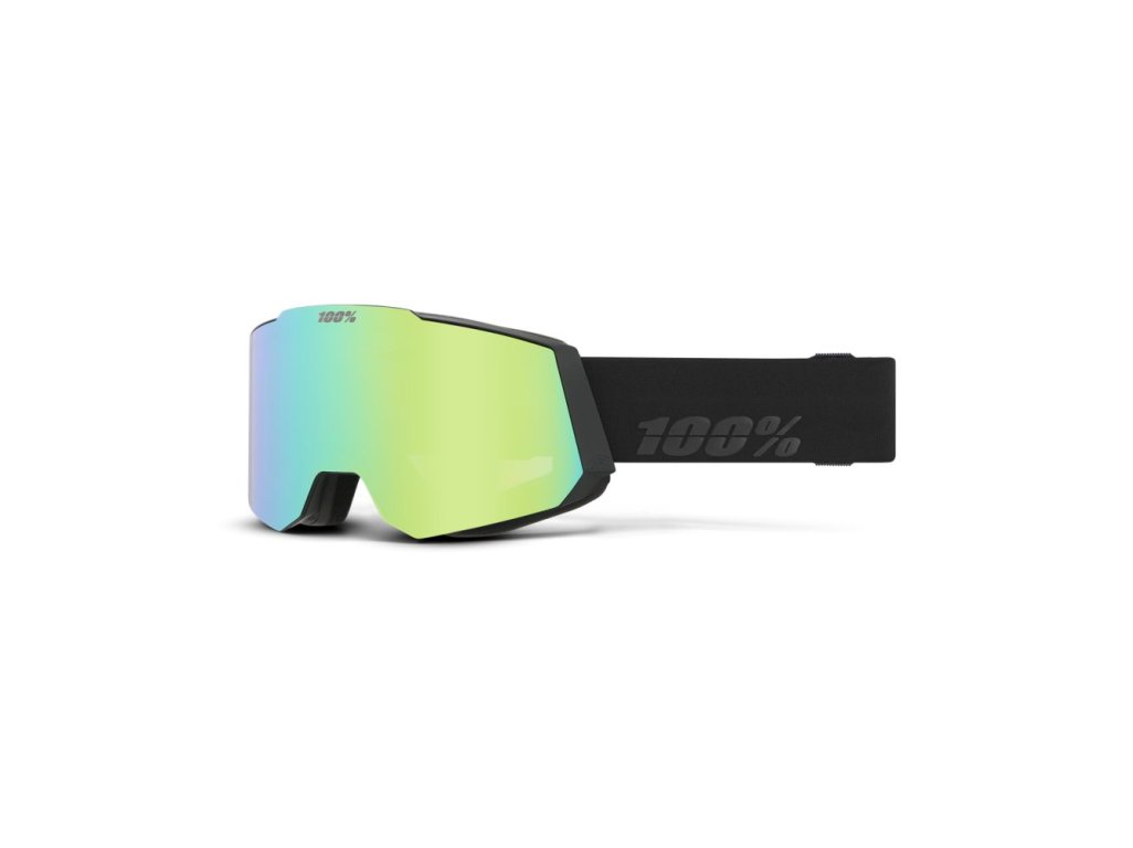 SNOWCRAFT HiPER Goggle - Black/Green - Mirror Green Lens