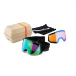 SNOWCRAFT HiPER Goggle - Black/Green - Mirror Green Lens